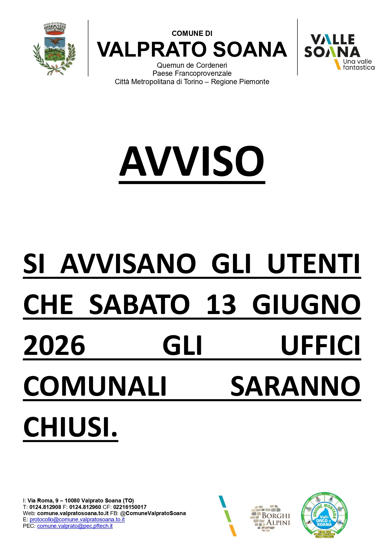 chiusura uffici